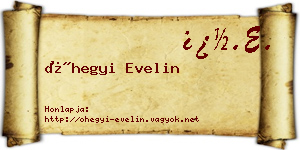 Óhegyi Evelin névjegykártya